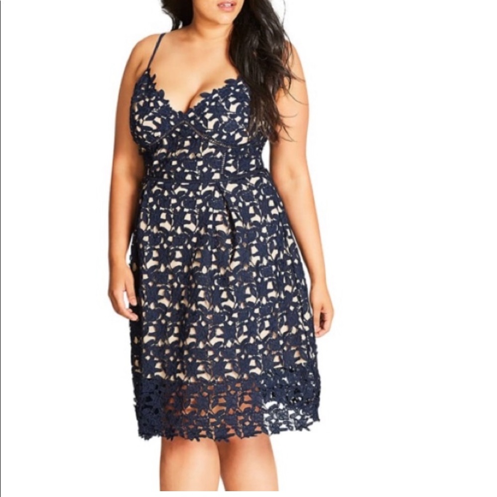 NEW City Chic So Fancy Lace Midi Dress